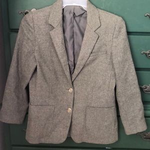 Wool blazer size 12 gray vintage